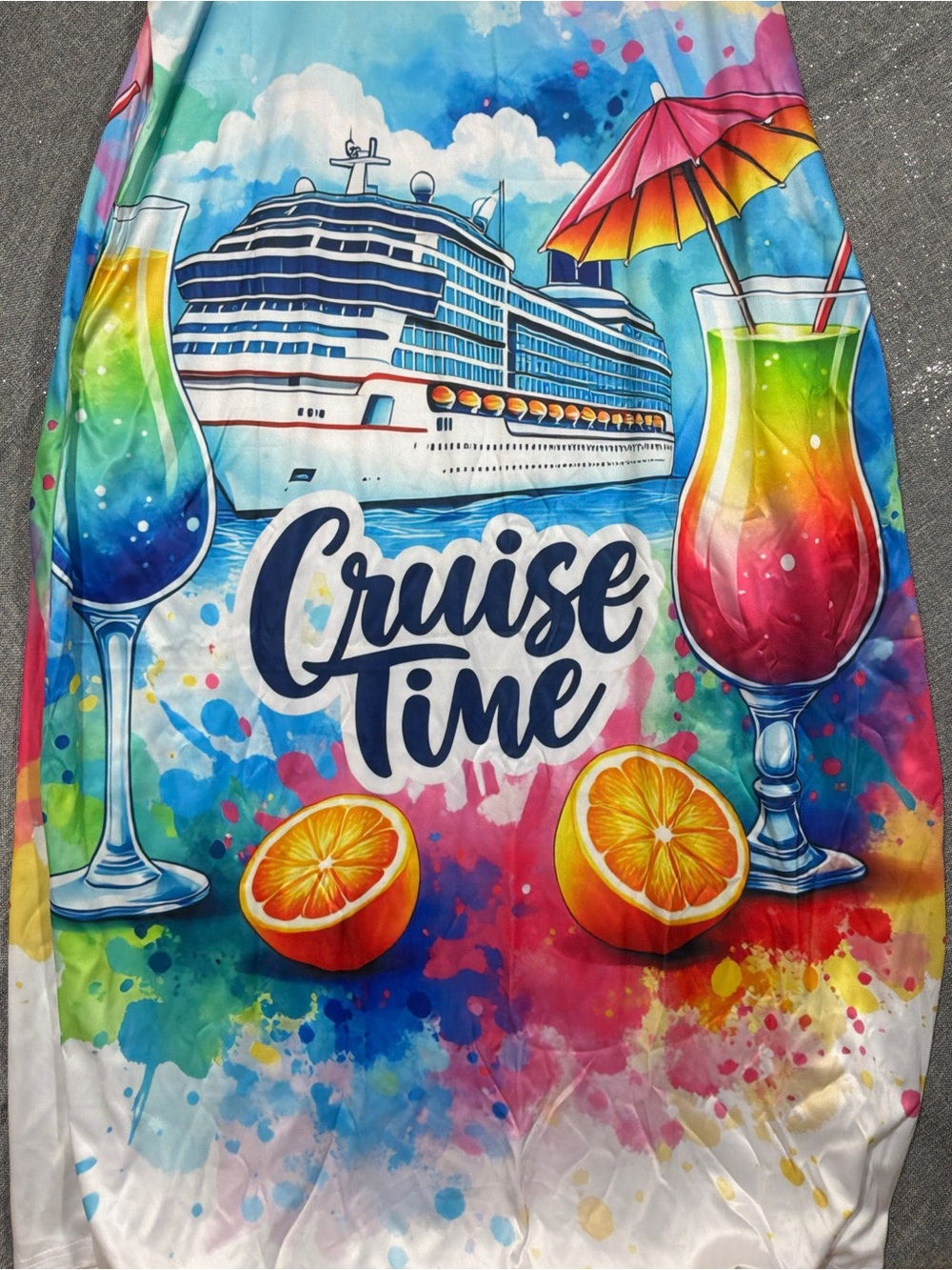 Cruise Time Woman’s One-Piece swim suit cover up Multicolor